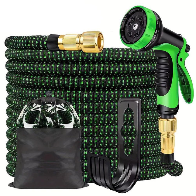 Expandable Garden Hose with 10-Function Spray Nozzle-0