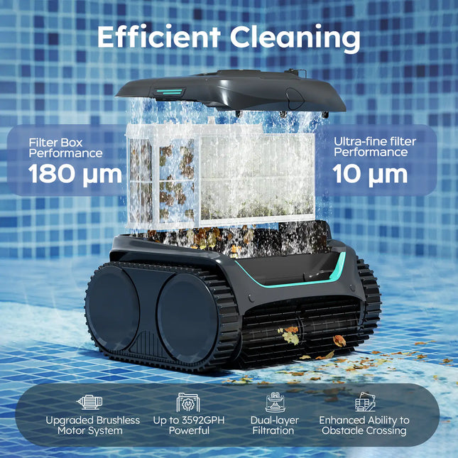 WYBOT C2 Cordless Robotic Pool Cleaner With App Control