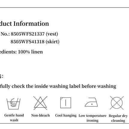 Retro Linen V-neck Halter Vest and Fishtail Hip Skirt Set"Old Money Weekly"