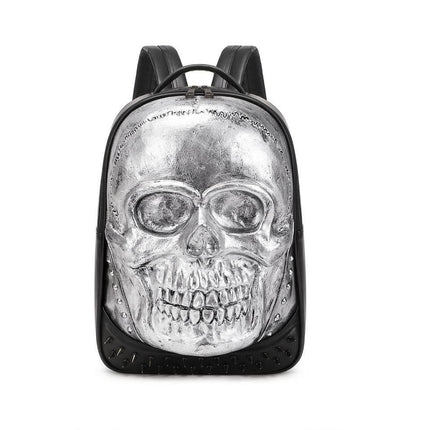 3D Bags Fashion Studded Skull Backpack-0