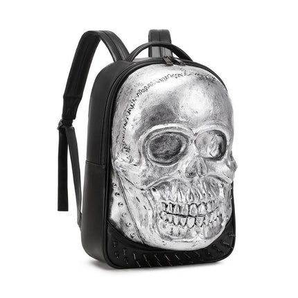 3D Bags Fashion Studded Skull Backpack-1