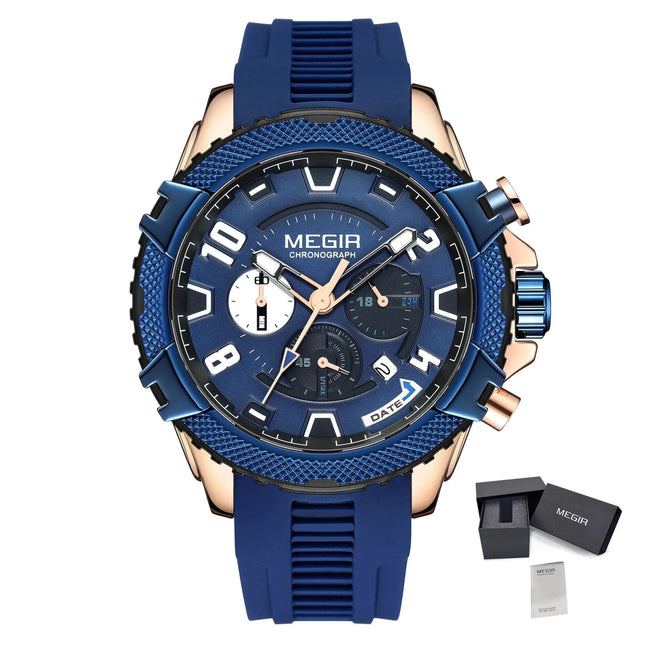 MEGIR Luxury Men's Watches Fashion Sport Quartz Watch Waterproof Date Chronograph Military Wristwatches Clock Reloj Hombre 2200-16