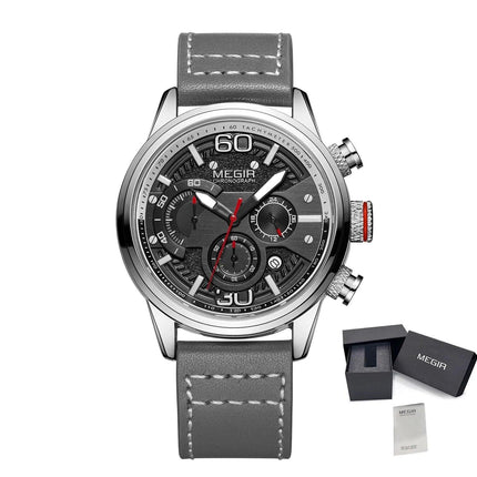 MEGIR Men Watches Fashion Brand Sport Quartz Chronograph Clock Waterproof Man Business Wristwatch 24-hour Relogio Masculino 2110-13