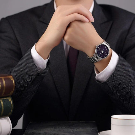 NAKZEN Male Casual Commerce Cool Watch Simple Wrist Watch Brand Luxury Men Quartz Watches Stainless Steel Waterproof Clock Gift-3