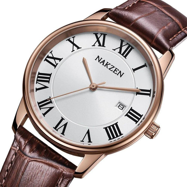 New NAKZEN Top Brand Luxury Fashion Mens Watches  Big Dia Stainless Steel Quartz Watch Men Sport Male Clock Relogio Masculino-0