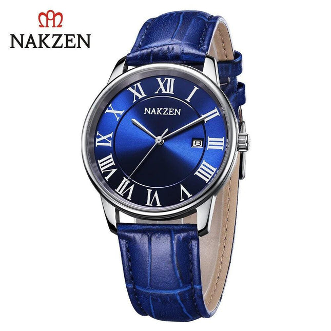 New NAKZEN Top Brand Luxury Fashion Mens Watches  Big Dia Stainless Steel Quartz Watch Men Sport Male Clock Relogio Masculino-6