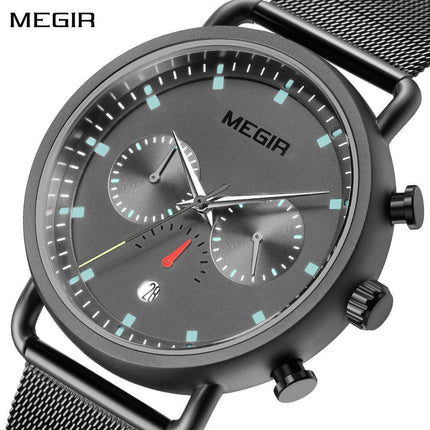 MEGIR Men Watch Top Brand Fashion Casual Quartz Watches Waterproof Date Man Sports Military Wristwatch Clock Relogio Masculino-0