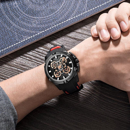 RUIMAS Top Brand Mens Watches Luxury Silicone Large Dial Sports Quartz Wristwatch Waterproof Date Clock Casual Relogio Masculino-2