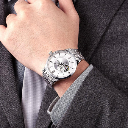 RUIMAS Gold Men Watch Luxury Stainless Steel Automatic Mechanical Watches Sapphire Glass Waterproof Wristwatch Relogio Masculino-3