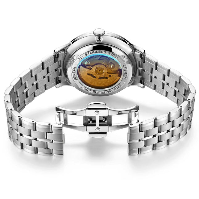 RUIMAS Gold Men Watch Luxury Stainless Steel Automatic Mechanical Watches Sapphire Glass Waterproof Wristwatch Relogio Masculino-10