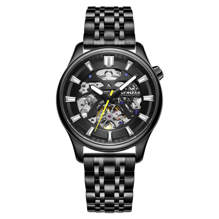 RUIMAS Men's Watch Stainless Steel Automatic Mechanical Wristwatches Luxury Business Man Watches 5ATM Luminous Male Clock 6770-7