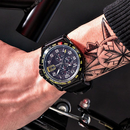 RUIMAS Luxury Men Watches Automatic Mechanical Watch Fashion Sport Casual Wristwatch Leather Strap Luminous Date Male Clock 6771-1