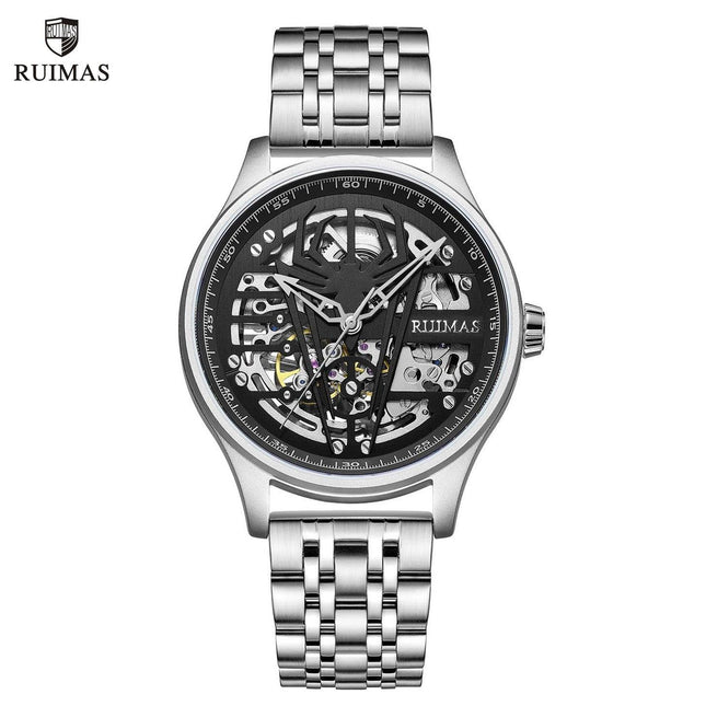 RUIMAS Watches for Men Top Brand Luxury Mechanical Chronograph Clock Stainless Steel Casual Wrist Watch Man Business Watch 6787-0