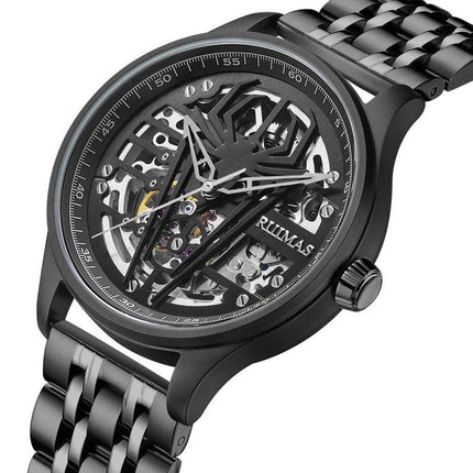 RUIMAS Watches for Men Top Brand Luxury Mechanical Chronograph Clock Stainless Steel Casual Wrist Watch Man Business Watch 6787-10