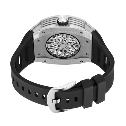 MEGIR Brand Automatic Movement Watch for Men Tonneau Design Fashion Waterproof Stainless Steel Case Mechanical Wristwatch Montre Homme 8604-15