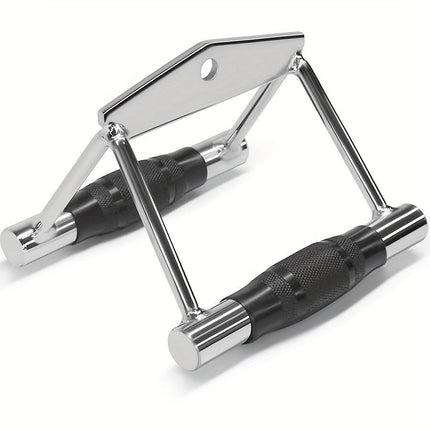 Ergonomic V-Shaped Pull Down Bar with Drawstring Bag & 21-Day Workout Tracker(Black)