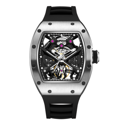 MEGIR Hollow Out Dial Men Mechanical Watch Fashion Stainless Steel Automatic Wristwatch Waterproof Watch Clock Montre Homme 9190-5-11