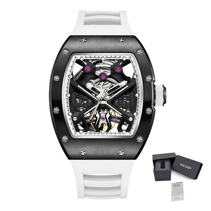 MEGIR Hollow Out Dial Men Mechanical Watch Fashion Stainless Steel Automatic Wristwatch Waterproof Watch Clock Montre Homme 9190-5-15