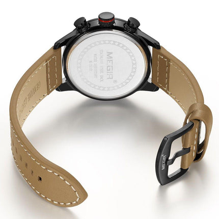 MEGIR Men Watches Fashion Brand Sport Quartz Chronograph Clock Waterproof Man Business Wristwatch 24-hour Relogio Masculino 2110-10