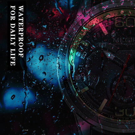 MEGIR Men Watches Fashion Brand Sport Quartz Chronograph Clock Waterproof Man Business Wristwatch 24-hour Relogio Masculino 2110-7