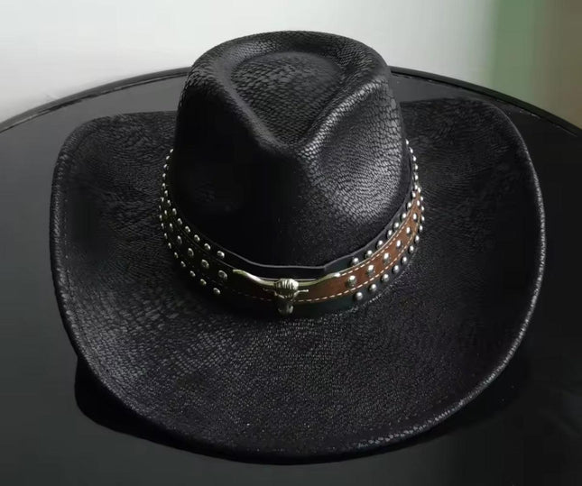 Snake Print Bucking Cowboy Hat
