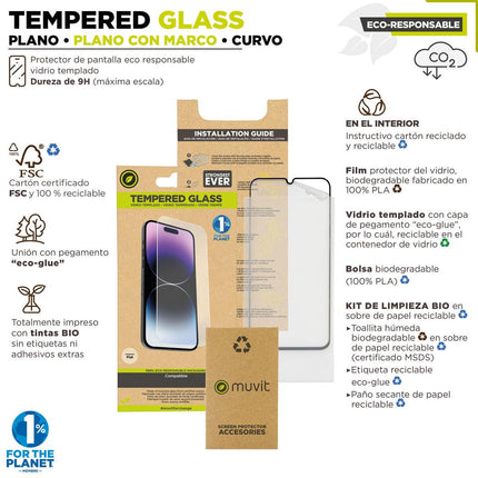Mobile Screen Protector Muvit iPhone 15 iPhone 15-3
