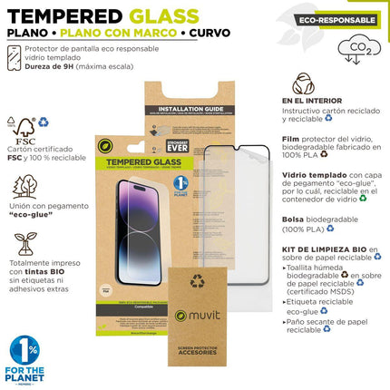 Mobile Screen Protector Muvit iPhone 15 iPhone 15-5