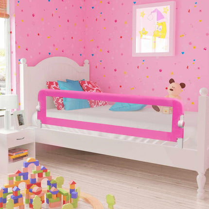 NNEVL Toddler Safety Bed Rail 2 pcs Pink 150x42 cm-0