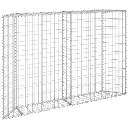 NNEVL Trapezium Gabion Raised Bed Galvanised Steel 150x20x100 cm-1