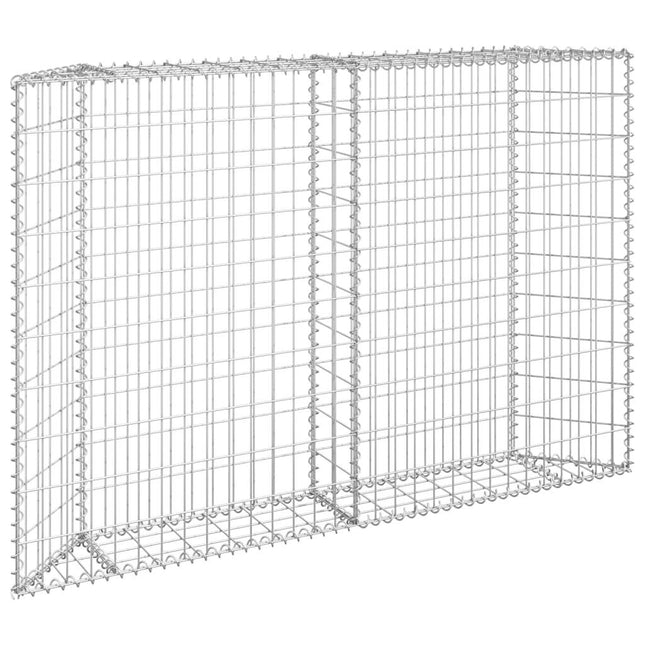 NNEVL Trapezium Gabion Raised Bed Galvanised Steel 150x20x100 cm-1
