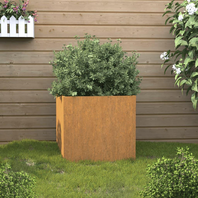 NNEVL Planter 42x40x39 cm Corten Steel-0