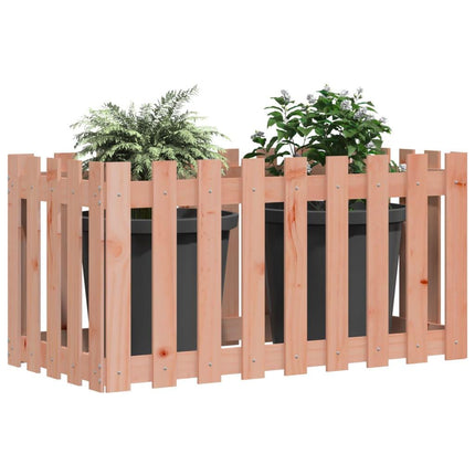 NNEVL Garden Raised Bed with Fence Design 100x50x50 cm Solid Wood Douglas-2