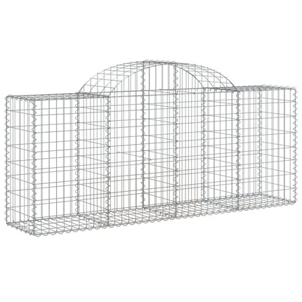 NNEVL Arched Gabion Baskets 5 pcs 200x50x80/100 cm Galvanised Iron-2