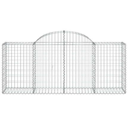 NNEVL Arched Gabion Baskets 5 pcs 200x50x80/100 cm Galvanised Iron-3