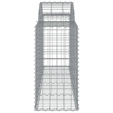 NNEVL Arched Gabion Baskets 5 pcs 200x50x80/100 cm Galvanised Iron-4