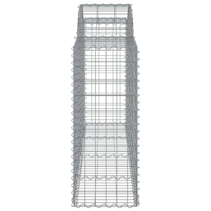 NNEVL Arched Gabion Baskets 11 pcs 200x50x100/120 cm Galvanised Iron-4