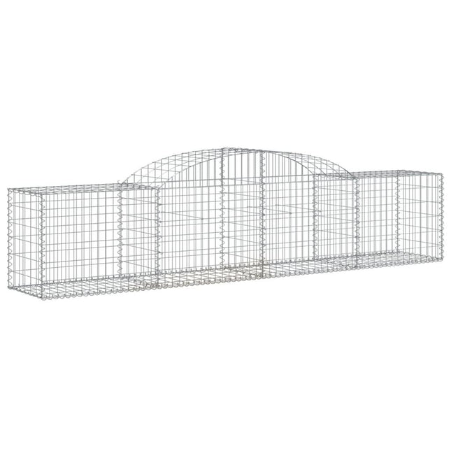 NNEVL Arched Gabion Basket 300x50x60/80 cm Galvanised Iron-1