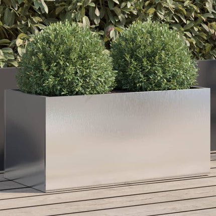 NNEVL Planter Silver 62x30x29 cm Stainless Steel-0