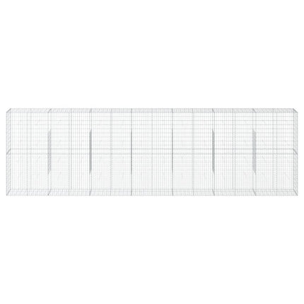 NNEVL Gabion Basket with Cover 700x50x200 cm Galvanised Iron-2