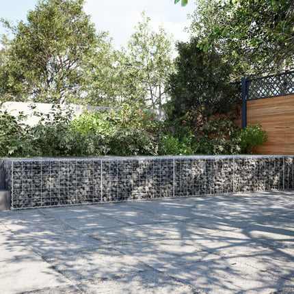 NNEVL Gabion Basket with Cover 800x100x50 cm Galvanised Iron-0