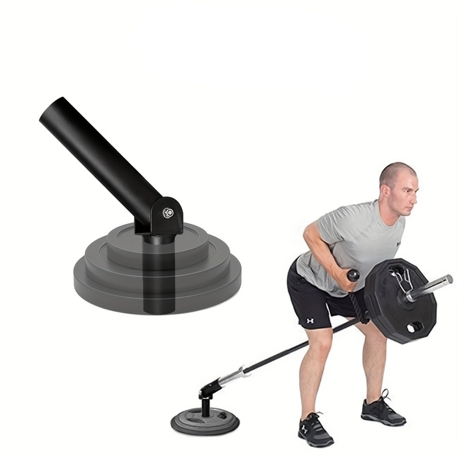 Heavy Duty T-Bar Row Barbell Attachment - High-Quality Iron(Black)-0