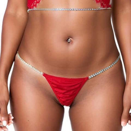 Adjustable Sides Rhinestone Thong, Eclipse