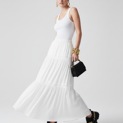 BROOKLYN BREEZE Tiered Maxi Skirt ECO FASHION BYMANYC ® New York