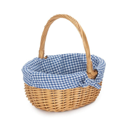 Full Buff Willow Childs Oval Wicker Shopping Basket