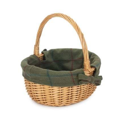 Full Buff Willow Childs Oval Wicker Shopping Basket