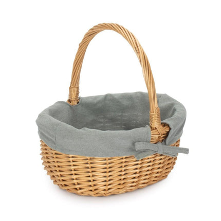 Full Buff Willow Childs Oval Wicker Shopping Basket