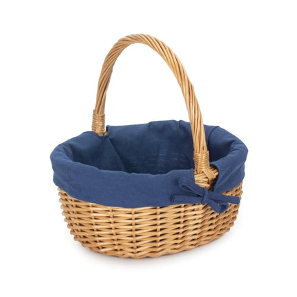 Full Buff Willow Childs Oval Wicker Shopping Basket
