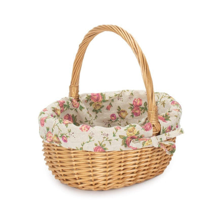 Full Buff Willow Childs Oval Wicker Shopping Basket