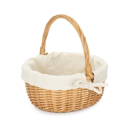 Full Buff Willow Childs Oval Wicker Shopping Basket