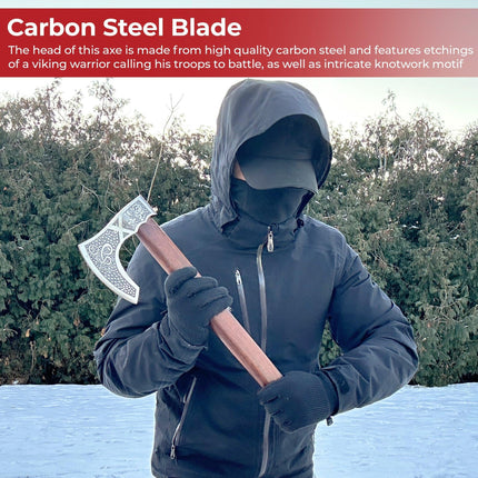Call to Battle Carbon Steel Medieval Viking Bearded Axe